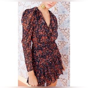 Ulla Johnson Cecily Cos-mos-Print Silk Lurex Mini Dress Size
2 Cocktail Party